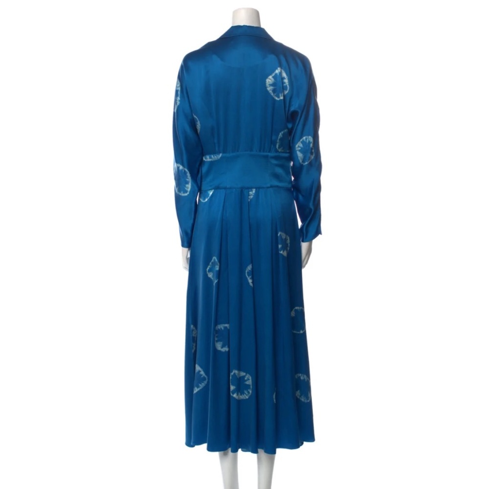 Alejandra Alonso Rojas Shibori Silk Tie-Front Dress - Picture 6 of 15